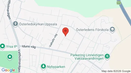 Lägenheter att hyra i Uppsala - kort over placeringen