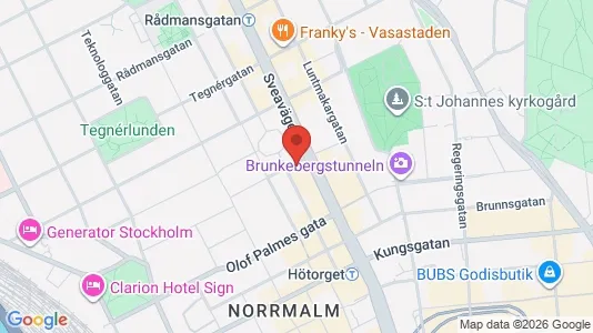 Lägenheter till salu i Stockholm Innerstad - kort over placeringen