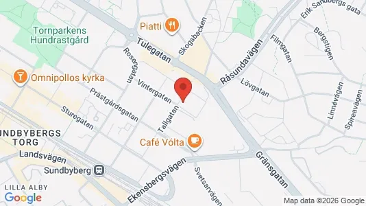 Lägenheter till salu i Sundbyberg - kort over placeringen