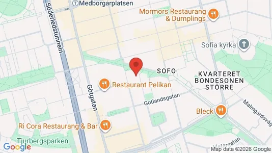 Lägenheter att hyra i Södermalm - kort over placeringen