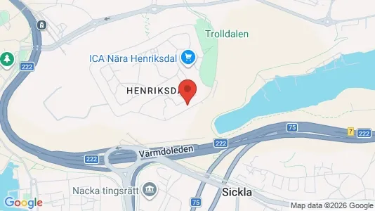 Lägenheter att hyra i Nacka - kort over placeringen