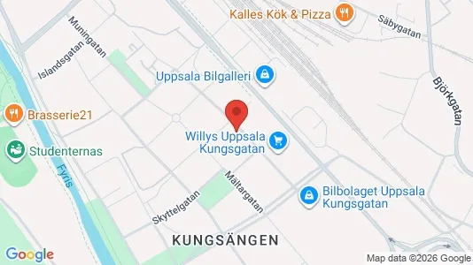 Lägenheter till salu i Uppsala - kort over placeringen