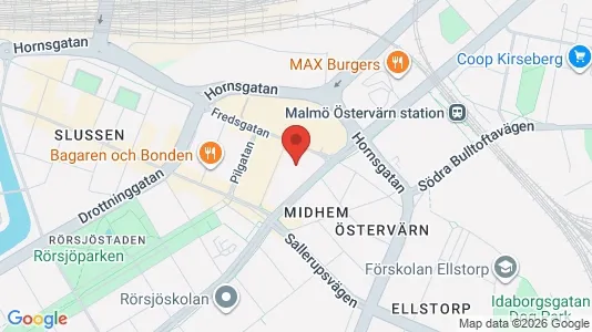 Lägenheter att hyra i Malmö Centrum - kort over placeringen