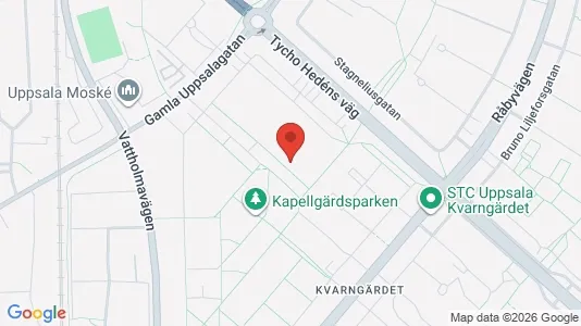 Lägenheter att hyra i Uppsala - kort over placeringen