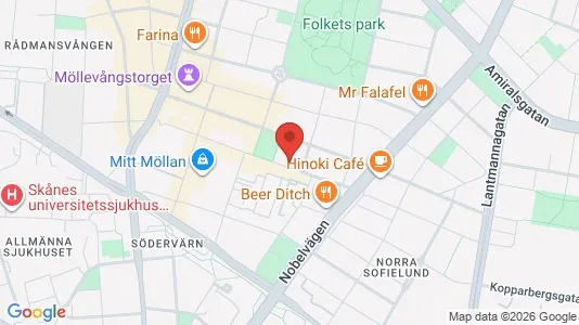 Lägenheter att hyra i Malmö Centrum - kort over placeringen