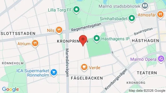 Lägenheter att hyra i Malmö Centrum - kort over placeringen