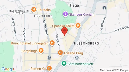 Lägenheter till salu i Göteborg Centrum - kort over placeringen