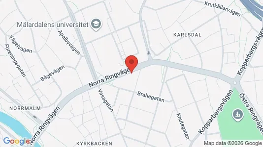Lägenheter att hyra i Västerås - kort over placeringen