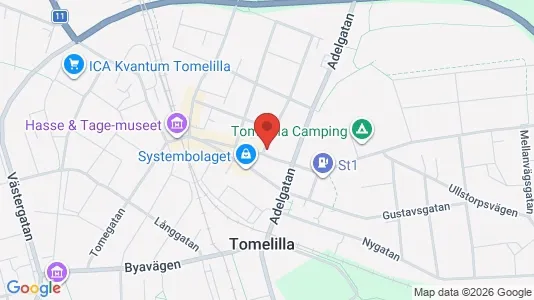 Lägenheter att hyra i Tomelilla - kort over placeringen
