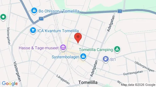 Lägenheter att hyra i Tomelilla - kort over placeringen