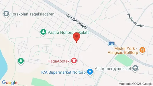 Lägenheter att hyra i Alingsås - kort over placeringen