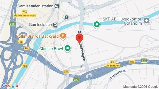 Lägenheter till salu i Göteborg Östra - kort over placeringen