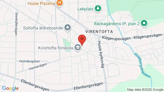 Bostadsrätter till salu i Husie - kort over placeringen