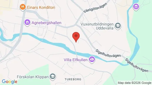 Lägenheter till salu i Uddevalla - kort over placeringen