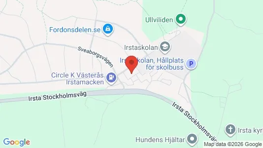Bostadsrätter till salu i Västerås - kort over placeringen