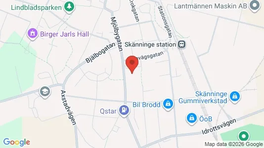 Lägenheter att hyra i Mjölby - kort over placeringen