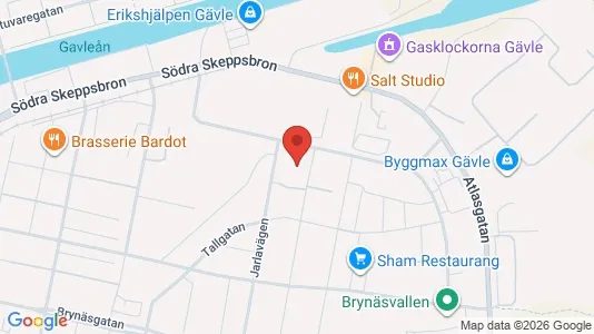 Lägenheter att hyra i Gävle - kort over placeringen