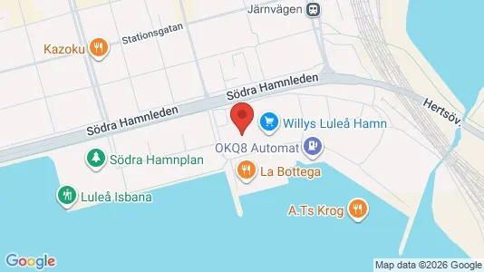 Lägenheter att hyra i Luleå - kort over placeringen