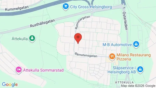 Bostadsrätter till salu i Helsingborg - kort over placeringen