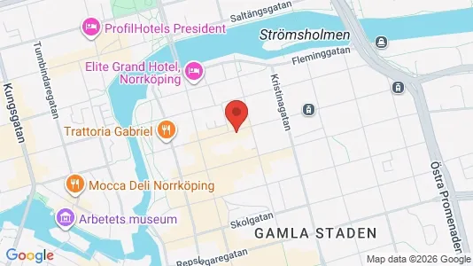 Lägenheter att hyra i Norrköping - kort over placeringen