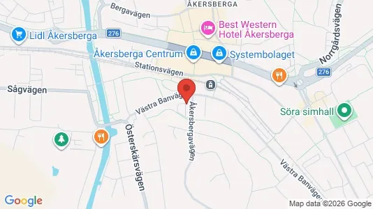 Bostadsrätter till salu i Österåker - kort over placeringen