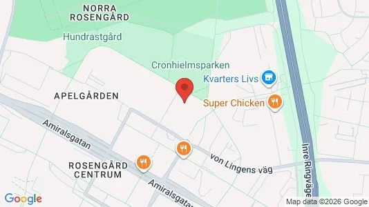 Bostadsrätter till salu i Rosengård - kort over placeringen