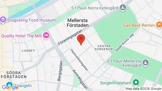 Bostadsrätter till salu i Malmö Centrum - kort over placeringen