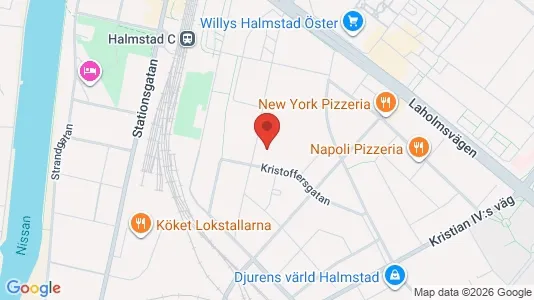 Lägenheter att hyra i Halmstad - kort over placeringen