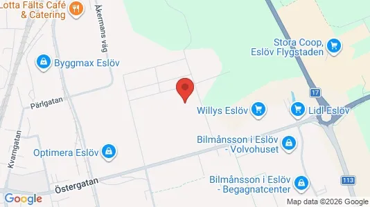 Lägenheter att hyra i Eslöv - kort over placeringen