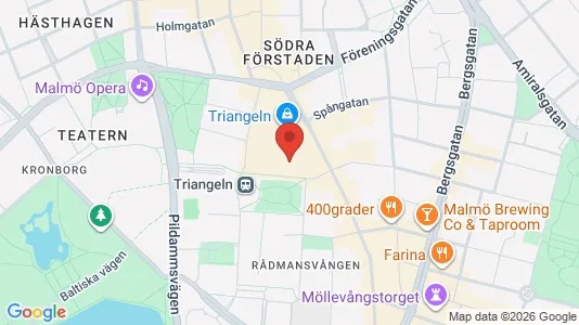 Lägenheter till salu i Malmö Centrum - kort over placeringen