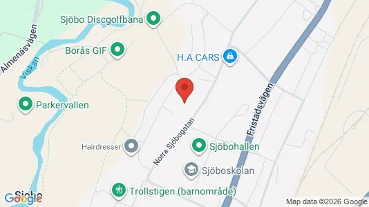 Lägenheter till salu i Borås - kort over placeringen