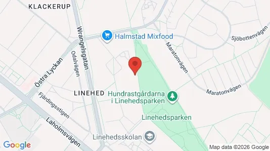 Lägenheter till salu i Halmstad - kort over placeringen