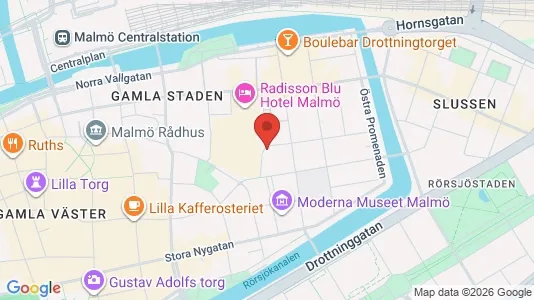Lägenheter att hyra i Malmö Centrum - kort over placeringen