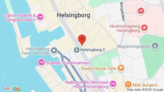 Lägenheter att hyra i Helsingborg - kort over placeringen