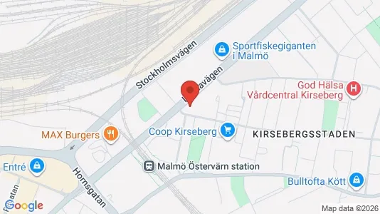 Lägenheter att hyra i Kirseberg - kort over placeringen