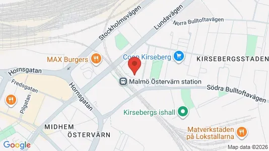 Lägenheter att hyra i Kirseberg - kort over placeringen