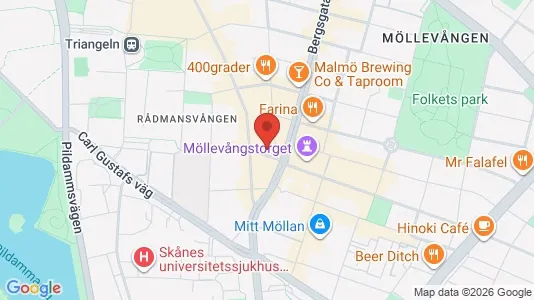 Lägenheter att hyra i Malmö Centrum - kort over placeringen