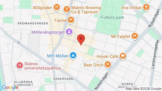 Lägenheter att hyra i Malmö Centrum - kort over placeringen