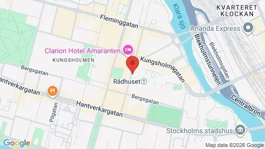 Lägenheter till salu i Kungsholmen - kort over placeringen