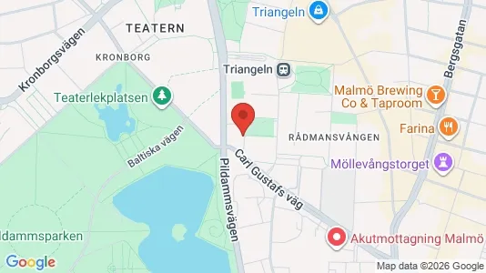 Lägenheter till salu i Malmö Centrum - kort over placeringen