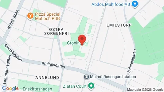 Lägenheter till salu i Malmö Centrum - kort over placeringen