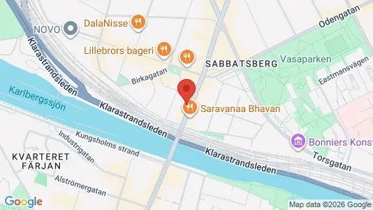 Lägenheter till salu i Vasastan - kort over placeringen