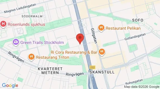 Lägenheter till salu i Södermalm - kort over placeringen