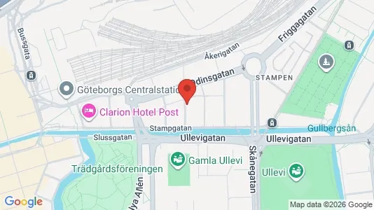 Lägenheter till salu i Göteborg Centrum - kort over placeringen