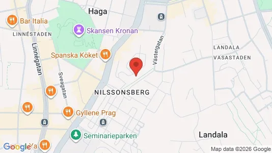 Lägenheter till salu i Göteborg Centrum - kort over placeringen
