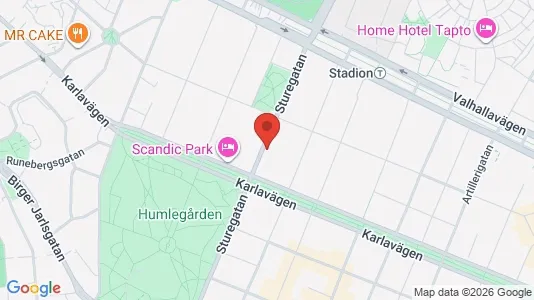 Lägenheter till salu i Östermalm - kort over placeringen