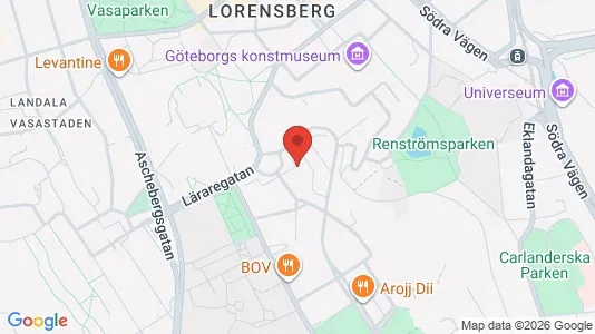 Lägenheter till salu i Johanneberg - kort over placeringen