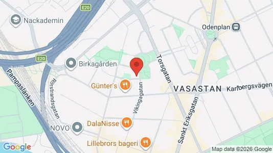 Lägenheter till salu i Vasastan - kort over placeringen