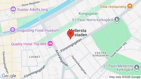 Lägenheter till salu i Malmö Centrum - kort over placeringen