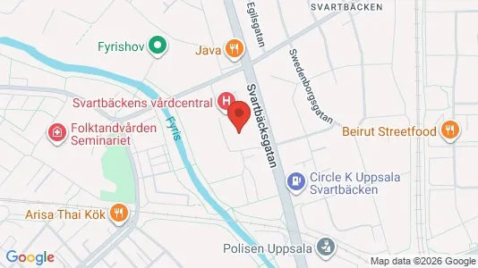 Lägenheter att hyra i Uppsala - kort over placeringen